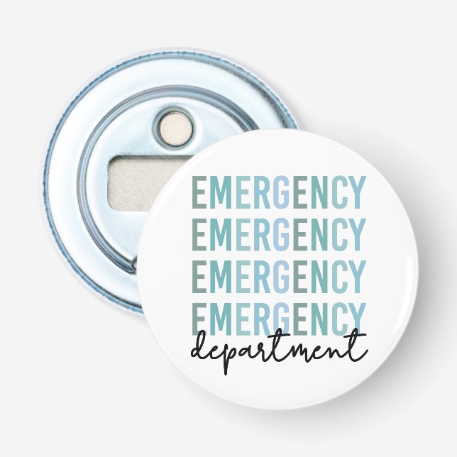 Abrebotellas Personal del Departamento de Emergencia | Enfermer (Anverso)