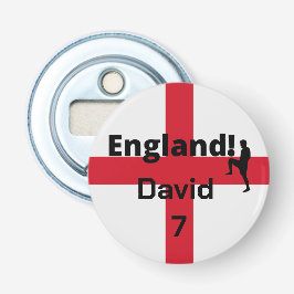 Abrebotellas Personalizable de jugador de fútbol de Inglaterra