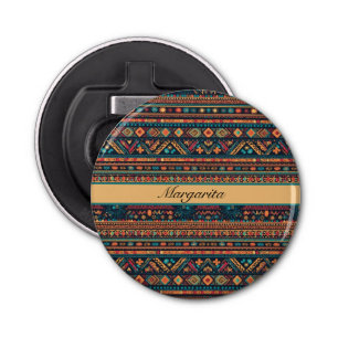 Abrebotellas Personalizable de patrones de estilo colorido mexi