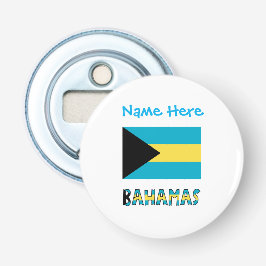 Abrebotellas Personalización de la bandera bahameña azul 