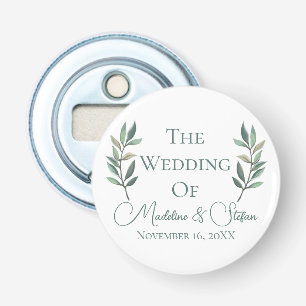 Abrebotellas Personalizado de moda Eucalyptus deja Boda botánic