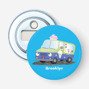 Abrebotellas Personalizado de un camión de helados alegre
