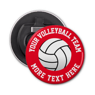 Abrebotellas Personalizado de voleibol de playa redonda magnéti