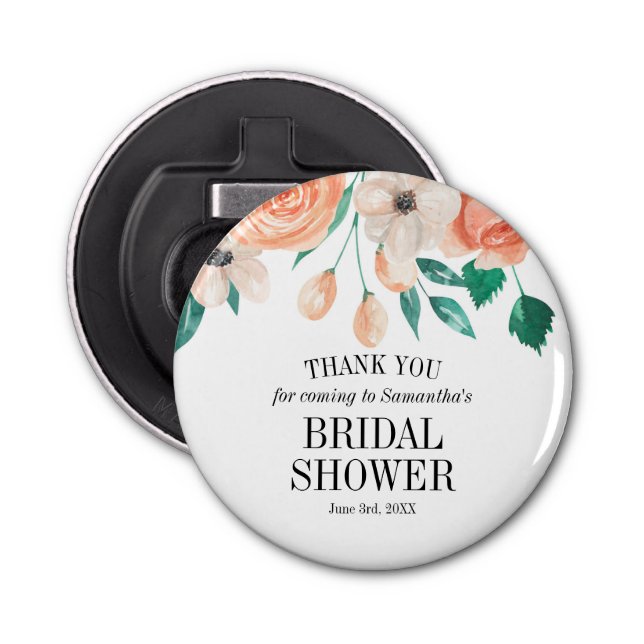 Abrebotellas Personalizado favorece a la elegante ducha de novi (Anverso)