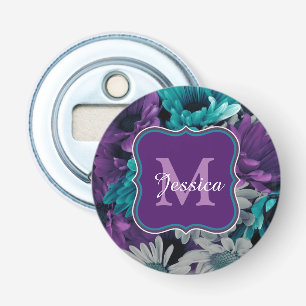 Abrebotellas Personalizado Flor Smash Morado y Azul