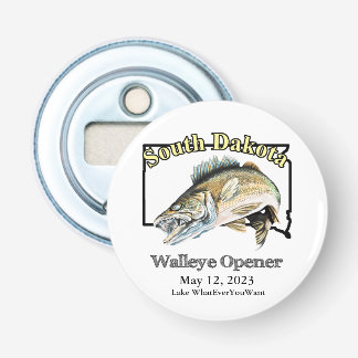 Abrebotellas Personalizado Lake and Date Dakota del Sur Walleye