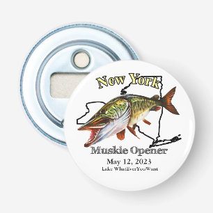Abrebotellas Personalizado Lake/Date New York Muskie Opener