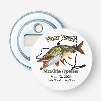 Abrebotellas Personalizado Lake/Date New York Muskie Opener