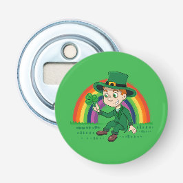 Abrebotellas Personalizado lindo leprechaun con shamrock y arco