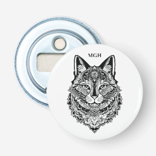 Abrebotellas Personalizado Monograma Gato Ornamental