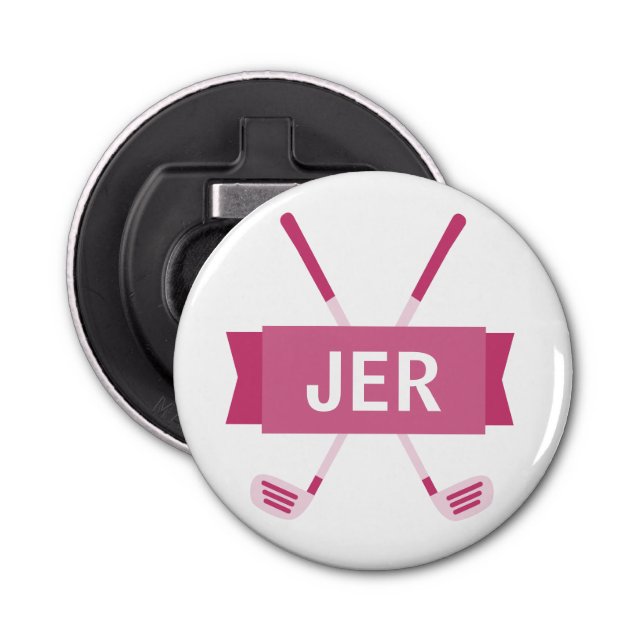 Abrebotellas Personalizado Monogrammed Crosed Club Pink Ladies  (Anverso)