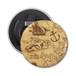 Abrebotellas Personalizado Pirate mapa punto de tierra Familia