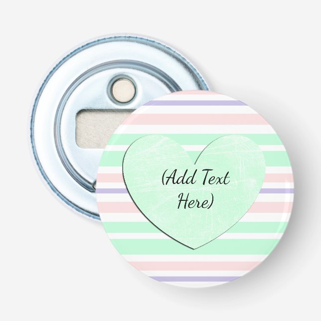 Abrebotellas personalizado púrpura rosada verde (Anverso)