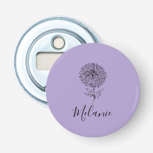 Abrebotellas Personalizado Setiembre Aster Nace Regalo de flore