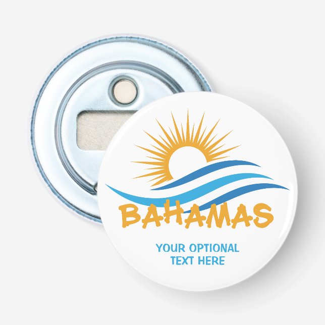 Abrebotellas Personalizado Textos Bahamas (Anverso)