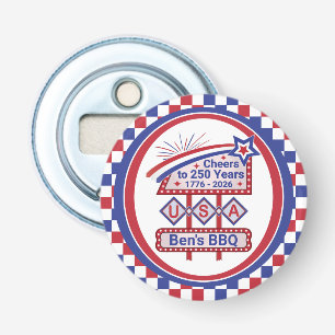 Abrebotellas Personalizado USA 250–Marquesina Retro Patriótica