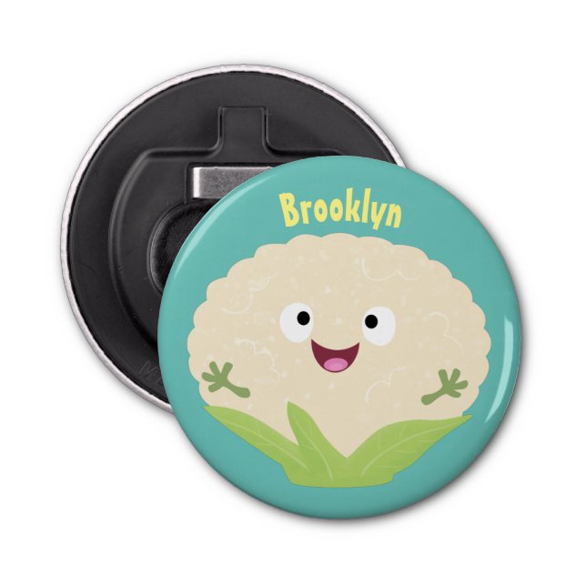 Abrebotellas Personalizado vegetal de coliflor alegre y dulce (Anverso)