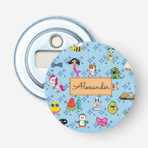 Abrebotellas Personalizados brillan lindos personalizados azule