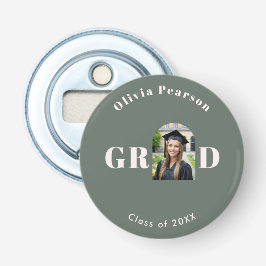 Abrebotellas Personalized Photo Graduation Party Favor Green