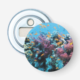 Abrebotellas Pescado Naranja tropical y coral rosa