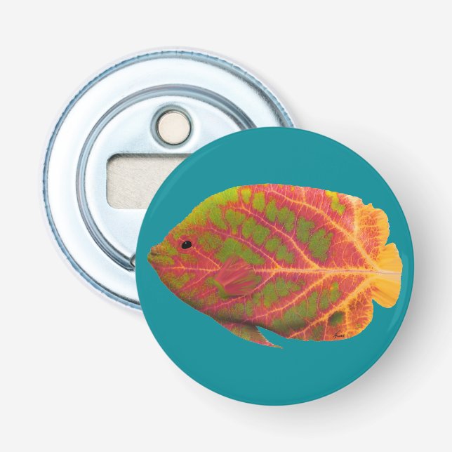 Abrebotellas Pescado tropical de hoja de ave 1 (Anverso)