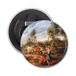 Abrebotellas Peter Paul Rubens Milkmaids con ganado en tierra