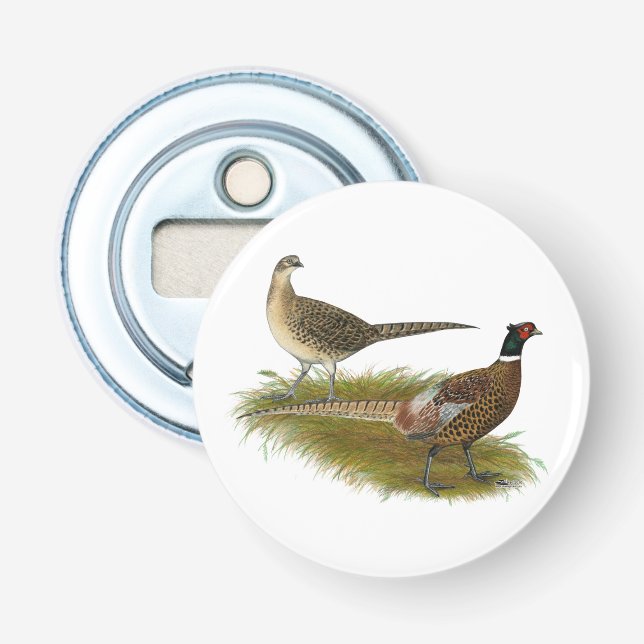 Abrebotellas Pheasant: Pareja Ringneck (Anverso)