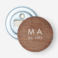Piedra de ladrillo rústico marrón añadir nombre fe
