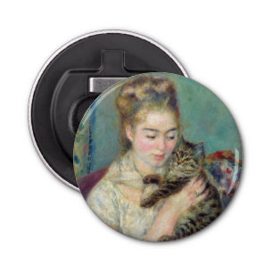 Abrebotellas Pierre-Auguste Renoir - Mujer con un gato