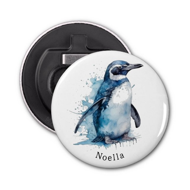 Abrebotellas Pingüino acuático de Azure ártico, personalizado (Anverso)