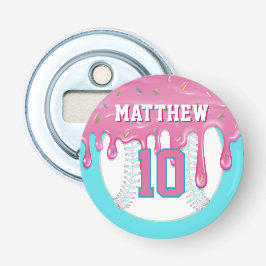 Abrebotellas Pink & Blue Baseball Drip