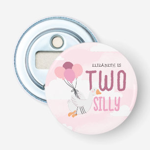 Abrebotellas Pink Two Silly Goose Segundo Favor del Partido del