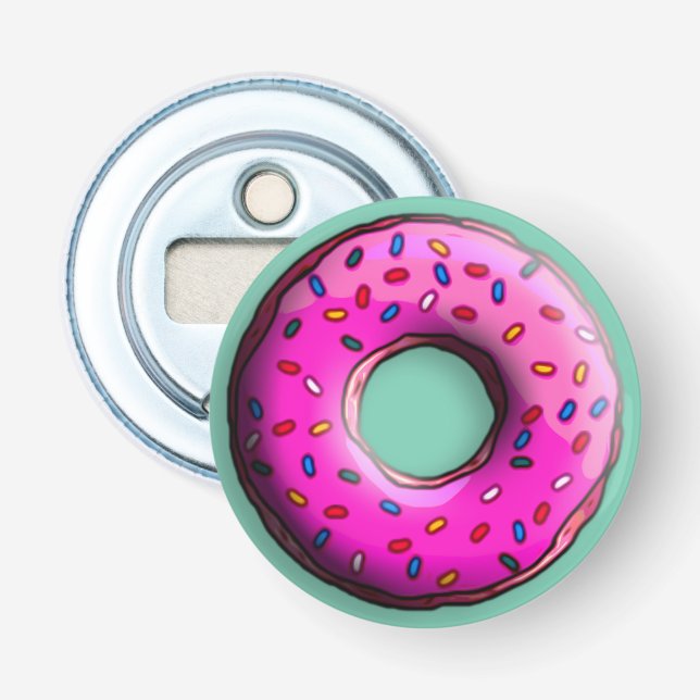 Abrebotellas Pinky Donut con rociadores coloridos + tus ideas (Anverso)