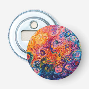 Abrebotellas Pintado de aceite de Swichedelic Swirls