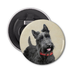 Abrebotellas Pintado Terrier Escocés - Arte Perro Original