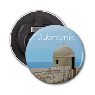 Abrebotellas Pintura acuarela del muro de la ciudad de Dubrovni