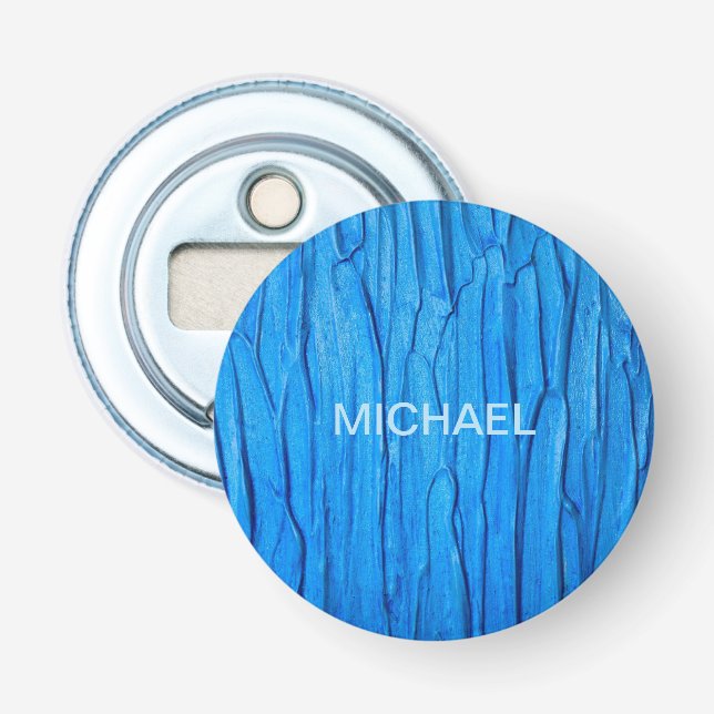 Abrebotellas Pintura azul personalizada (Anverso)