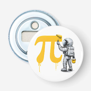 Abrebotellas Pintura de astronauta genial símbolo pi Día Pi 