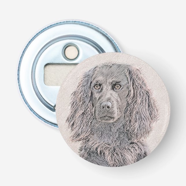 Abrebotellas Pintura de Boykin Spaniel - Arte de Perro Original (Anverso)