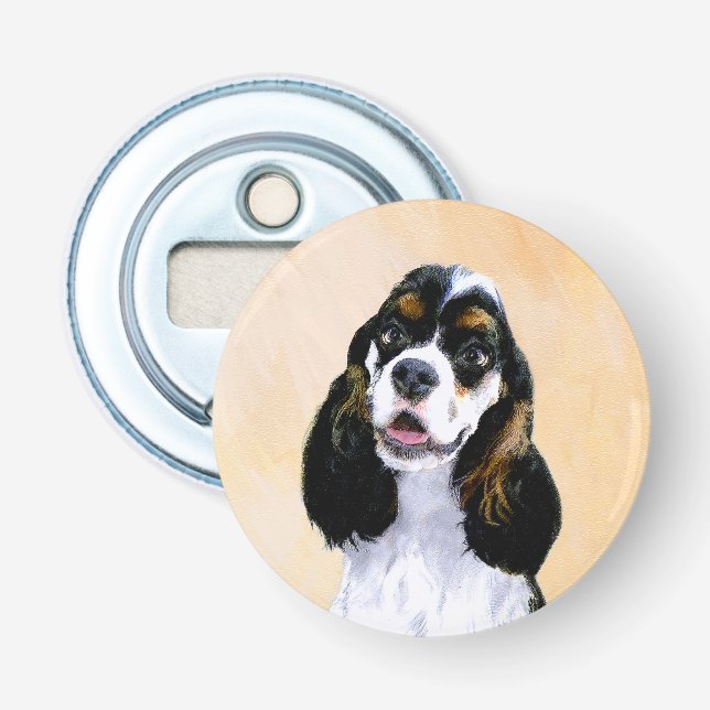 Abrebotellas Pintura de Cocker Spaniel (Parti) - Arte Perro Ori (Anverso)