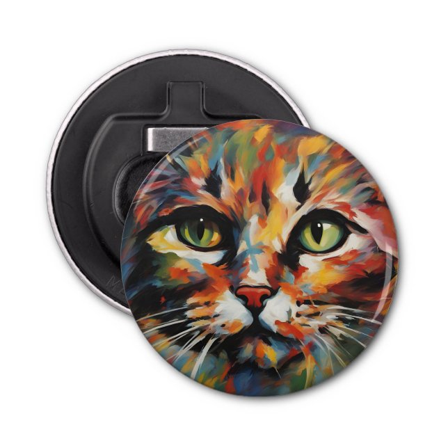 Abrebotellas Pintura de gato (Anverso)