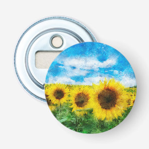 Abrebotellas Pintura de girasoles