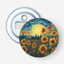 Abrebotellas Pintura de girasoles de Van Gogh