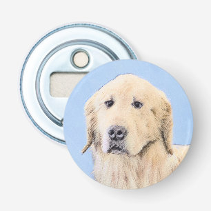 Abrebotellas Pintura de Golden Retriever - Cute original Dog Ar