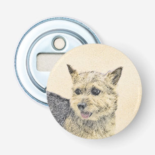 Abrebotellas Pintura de Norwich Terrier - Arte de Perro Origina