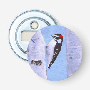 Abrebotellas Pintura de pájaro lechoso - Arte original de pájar