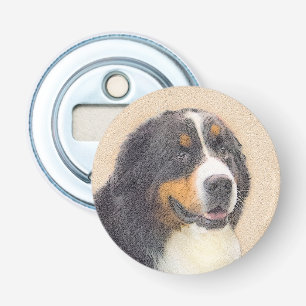Abrebotellas Pintura de perro de montaña de Bernese - Arte de p