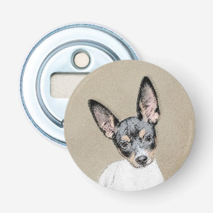 Abrebotellas Pintura de Rat Terrier - Arte Perro Original.