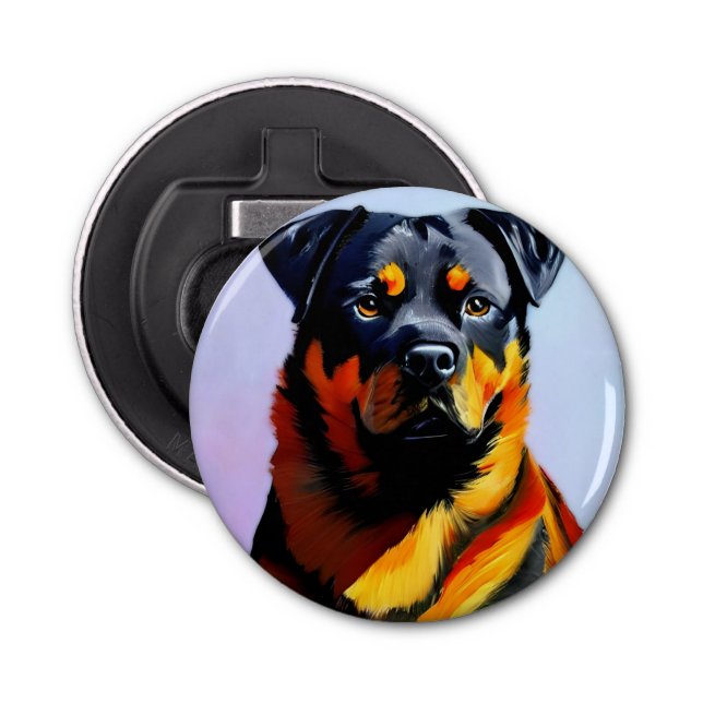 Abrebotellas Pintura de Rottweiler (Anverso)