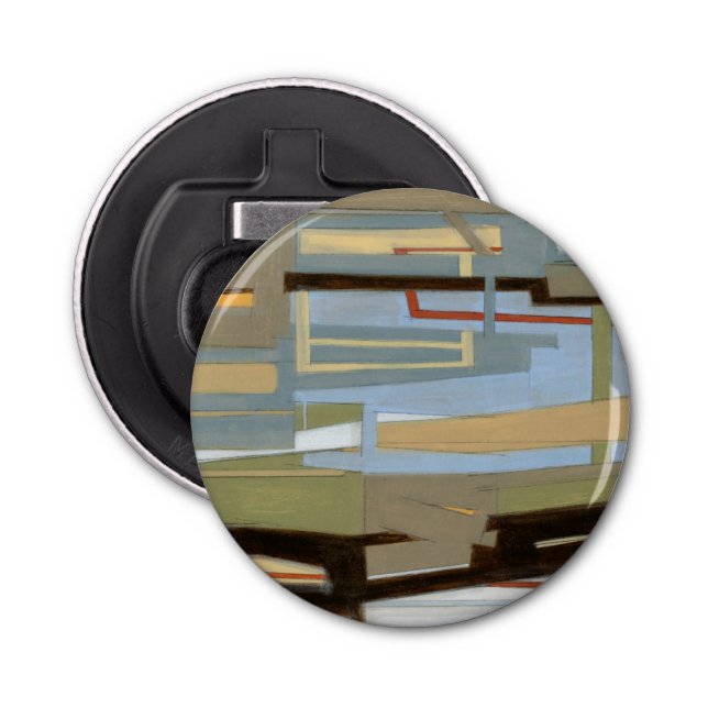 Abrebotellas Pintura moderna de libre expresión de Norman Wyatt (Anverso)